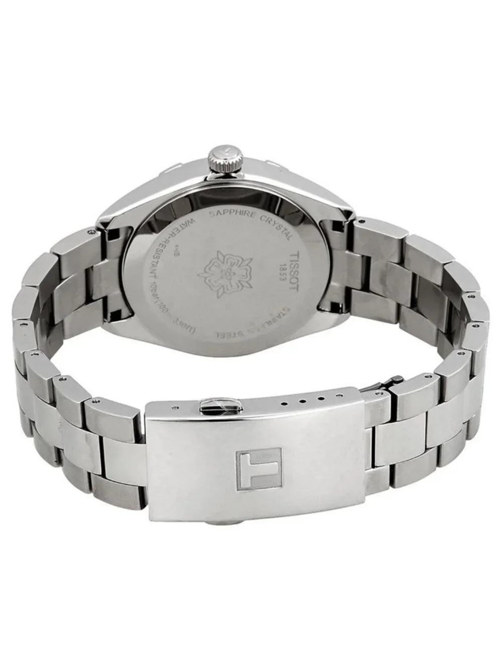NWT Tissot PR 100 Sport Chic Black Mother of Pearl Dial Ladies Watch